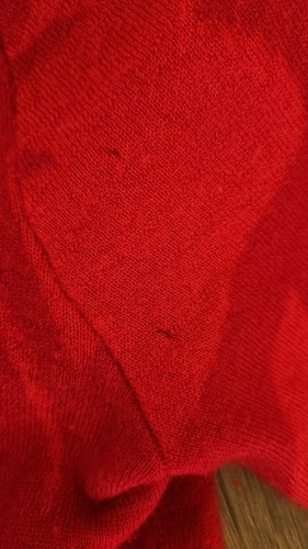 Neve Designs Womans Floral 100% Wool Cardigan Sweater Red Sz Medium - Picture 7 of 10