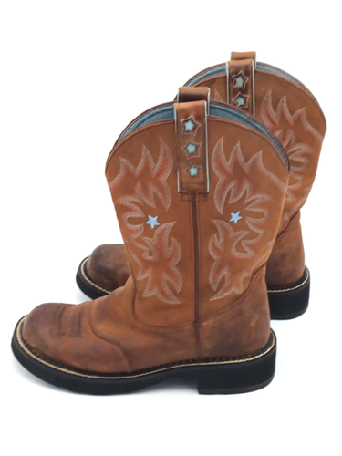 ARIAT ProBaby Western Cowboy Boots Womens 7.5 B Driftwood Brown 16720 - Picture 4 of 8