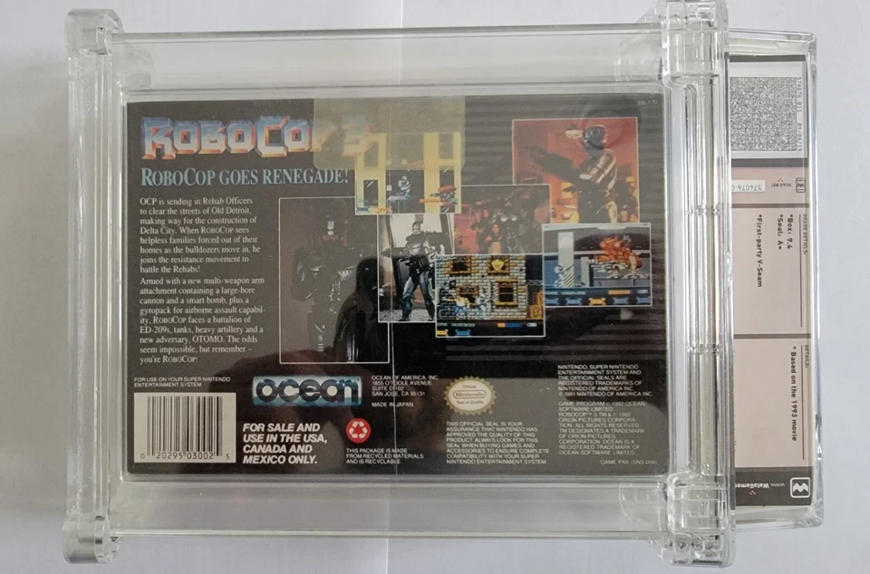 Robocop 3 (Super Nintendo SNES) WATA 9.4 A+ NEW Factory Sealed - Image 2 of 4