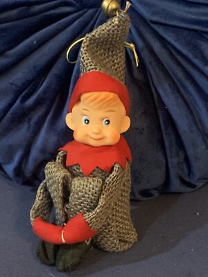 Vintage Inarco 1967 Japan Blue Burlap Knee Hugger Pixie The Pixie Elf Legend 12 