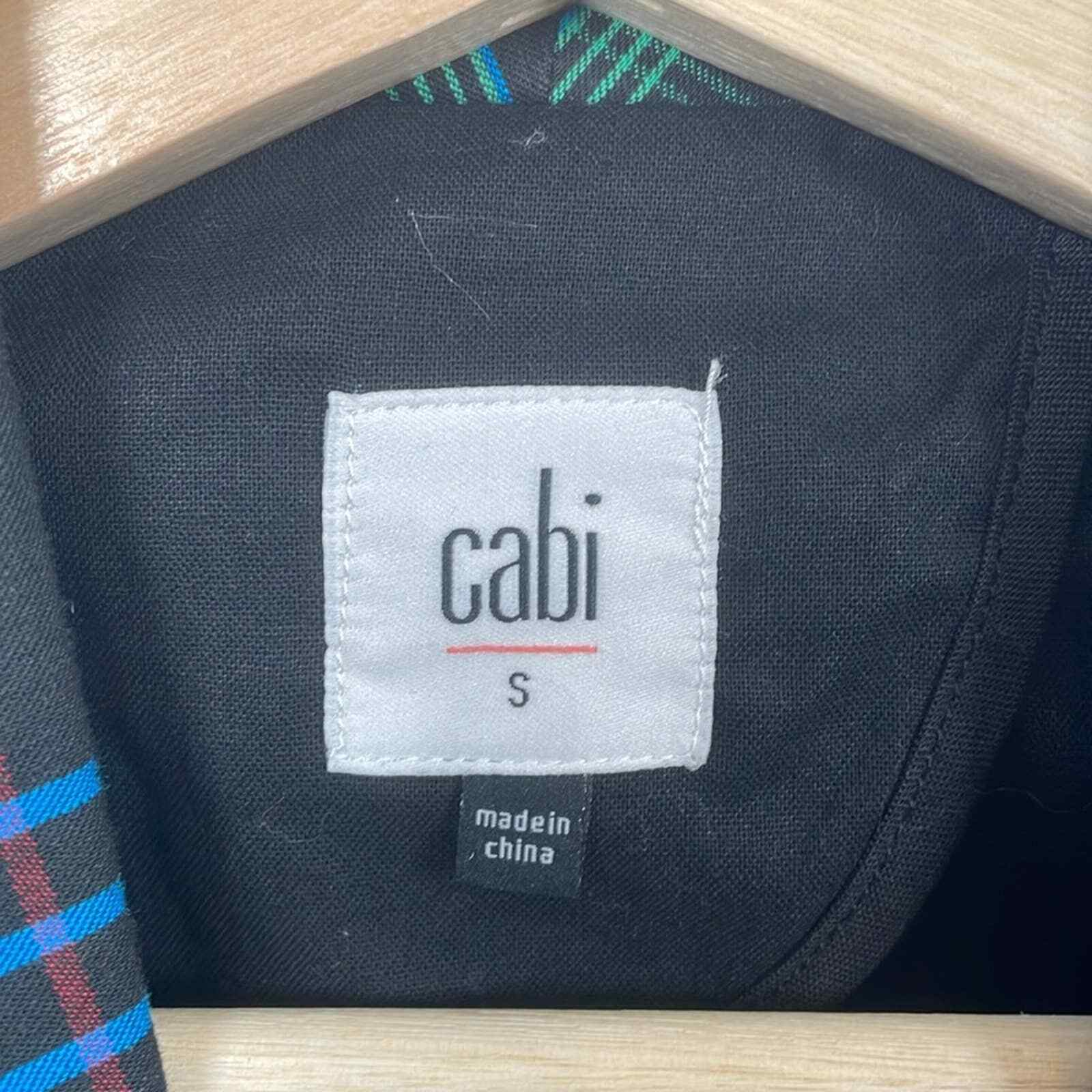 CAbi Multicolor Plaid Blazer Print Button Down 2 … - image 11
