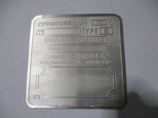Typenschild Andre Citroen OH 10 Schild Typ B 2 10 12 68x100 S69 s71