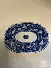 VTG Japanese Blue And White Tidbit Dish