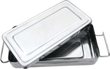 Instrumenten Box mit Deckel und Verschluss Edelstahl Podologie Aufbewahrung