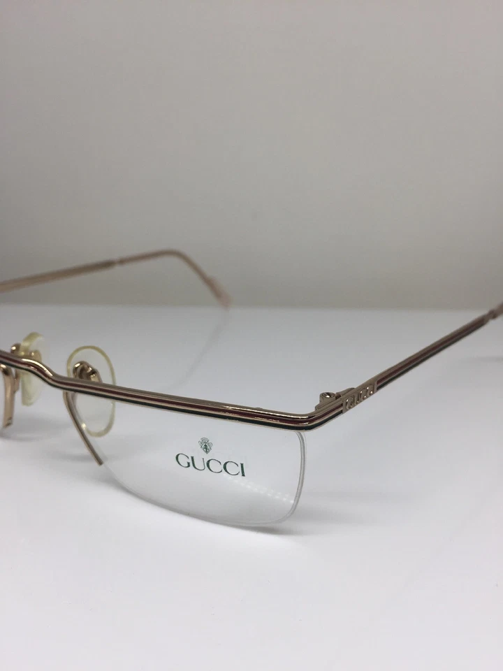 Nuevas Gafas Gucci GG 1207 De Colección C. 36E Oro Brillante 52-21mm Italia Foto 3 de 4