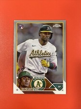 Esteury Ruiz 2023 Topps Chrome Base Rookie Card #99 Oakland Athletics