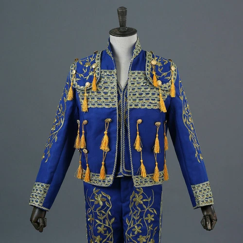 Mens Spanish Bullfighter Matador Outfit Fermin Suit Jacket Pant Cosplay Costume - Picture 7 of 22