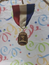 Vintage Original - Tennis Junior Champ 1957 Pin Ribbon Charm