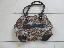 Damentasche, Henkeltasche, Tragetasche, Tasche, Textil, Leder, Blumenmotiv, neu