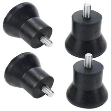 4-Pack 2-3/8" Rubber Furniture Legs Heavy-Duty Anti-Slip Feet with M12 Screw