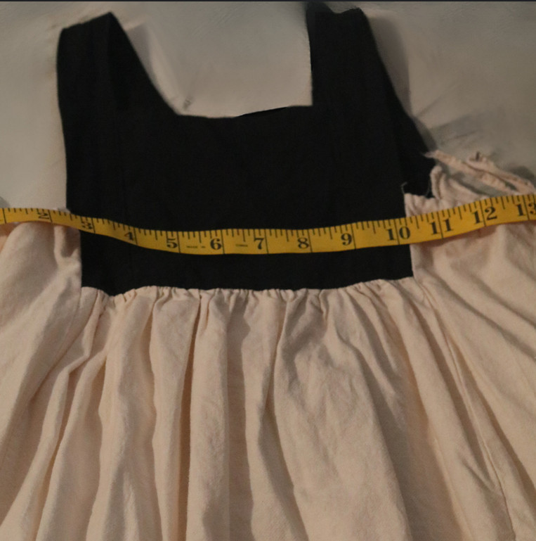 Pepper Kids Boho Style Side Tie Dress - Black & Cream - Size 6