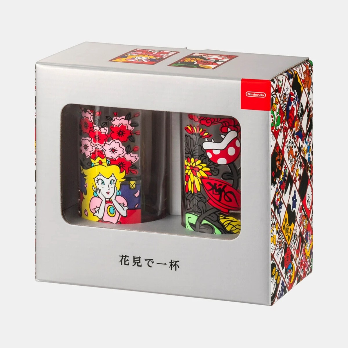 Y482 Nintendo Pair of glasses a cup of sake at Hanami Mario