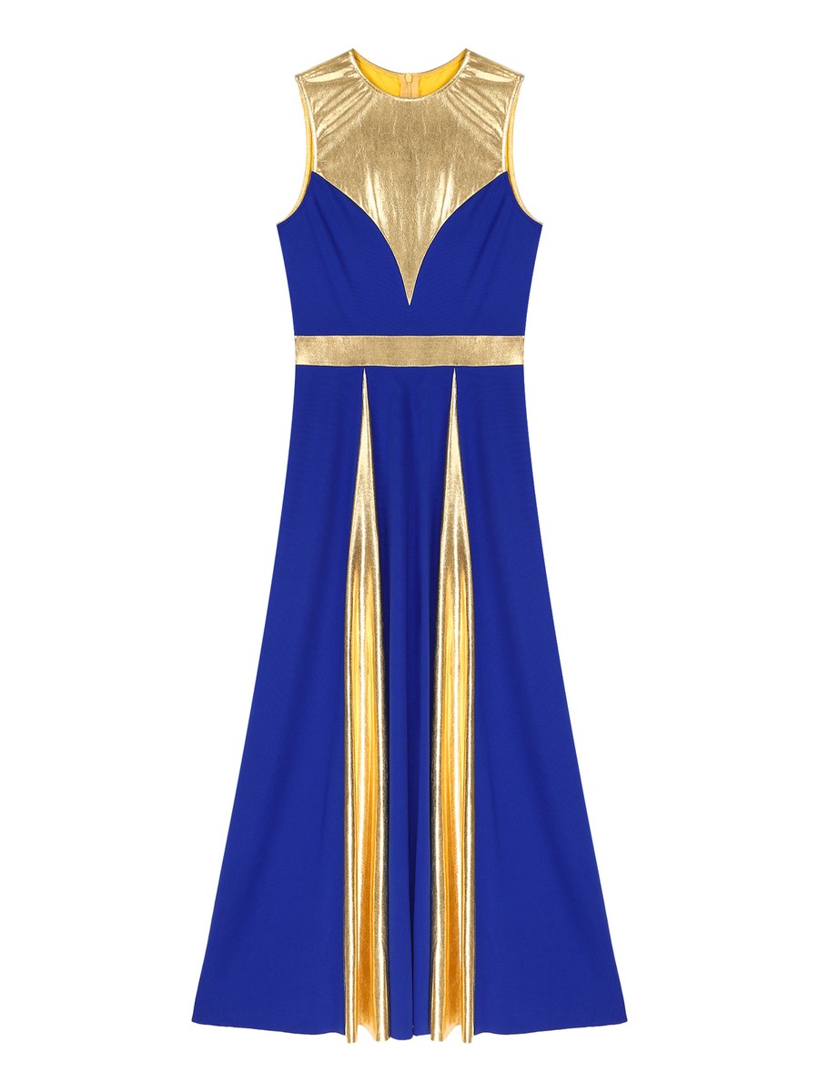 blue and gold praise dance dress Elegance Praise Dance Dress in Sequin and Chiffon