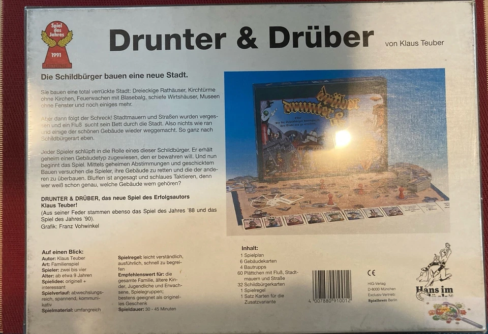 Drunter und Drüber - Hans im Glück - Brettspiel Gesellschaftsspiel vollständig - Bild 2 von 2