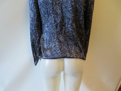 Blouse En Soie Bleue Comptoir Des Cotonniers - Taille 38, Occasion En Excellent état, Manches Longues
