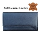 Weich Schwarz Leder Zigarette Tabak Etui Etui Organizer Rollen Papier Tasche