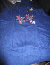 NWT NFL NEW YORK GIANTS WOMENS HOODED ZIP JACKET SWEATSHIRT BLUE XL