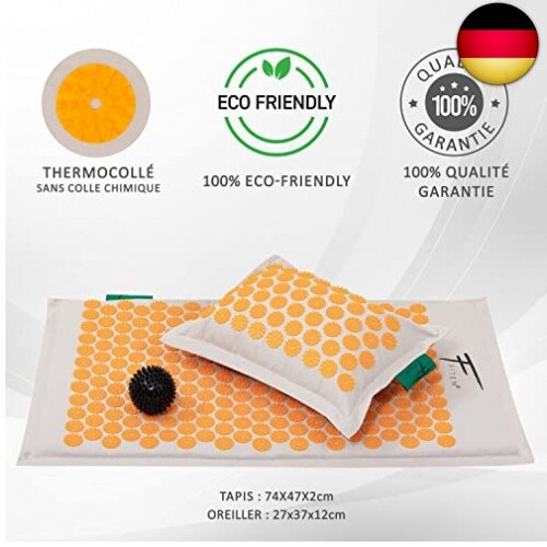 Fitem - Akupressurmatte mit Kissen - 100% natürliche Kokosfüllung - Massage - l - Bild 2 von 6