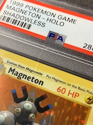 Pokémon Card Shadowless Magneton Holo Rare PSA 8 NM-Mint, Base Set #9, 1999 (1) - Picture 3 of 5