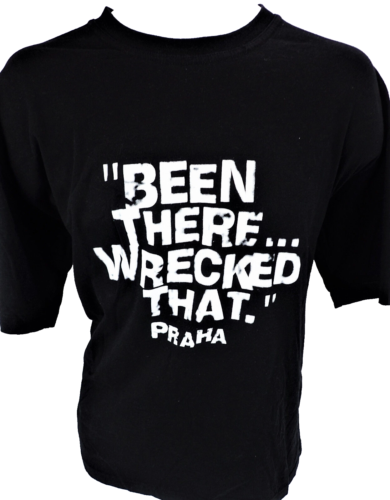 XL Prague Czech Me Out Black Tee T Shirt Memory Praha