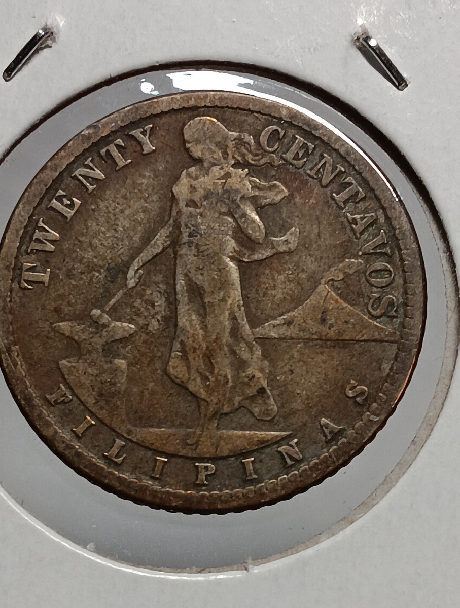 アメリカ領フィリピン 1905年 S 20Centavos 銀貨 1905-S US