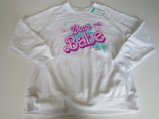Simply Southern Womens Boss Babe Lightweight Sweatshirt Large White Nwt