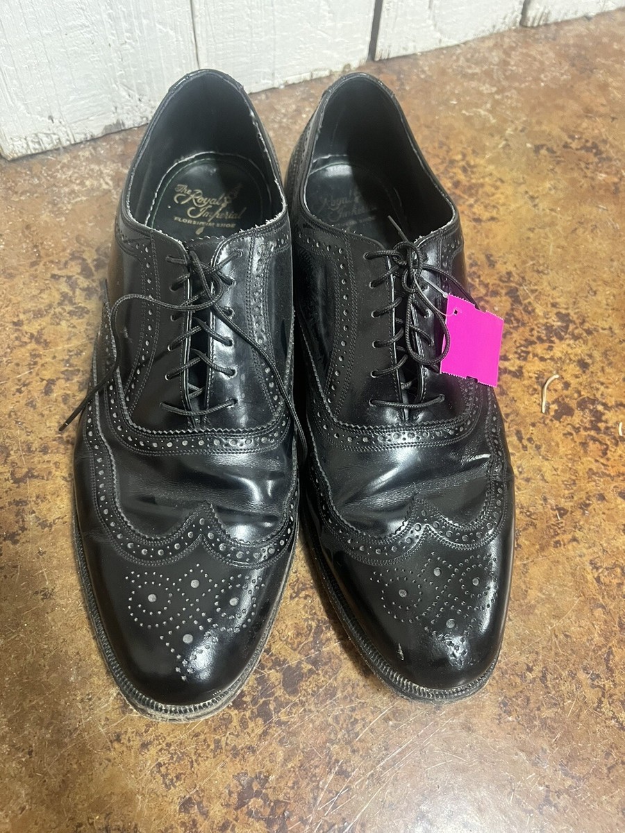 Vintage Florsheim Mens Oxford 11 The Royal Imperial Black 