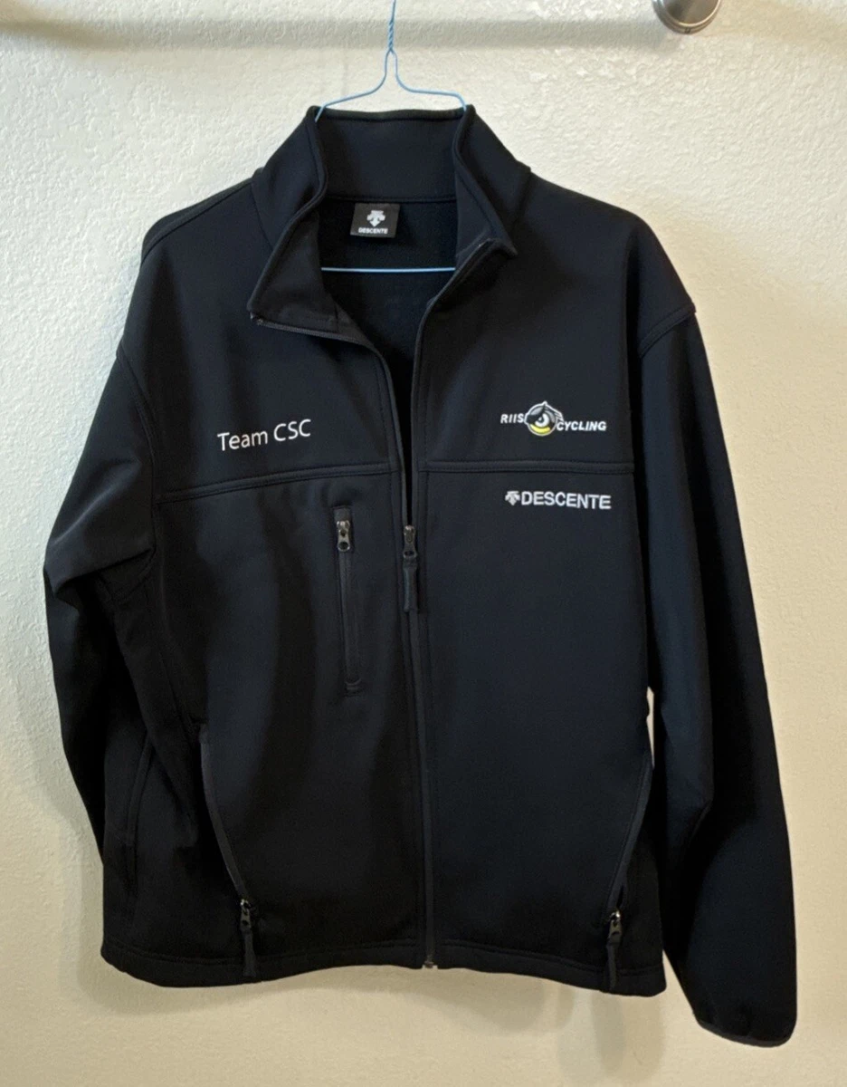 Veste De Cyclisme Vintage Descente CSC RIIS – Noire, Taille L Homme, 100% Coton – Neuf Sans étiquette