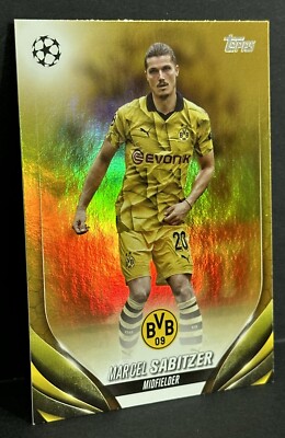 2023-24 Topps UEFA Club Competitions Dortmund Marcel Sabitzer Gold