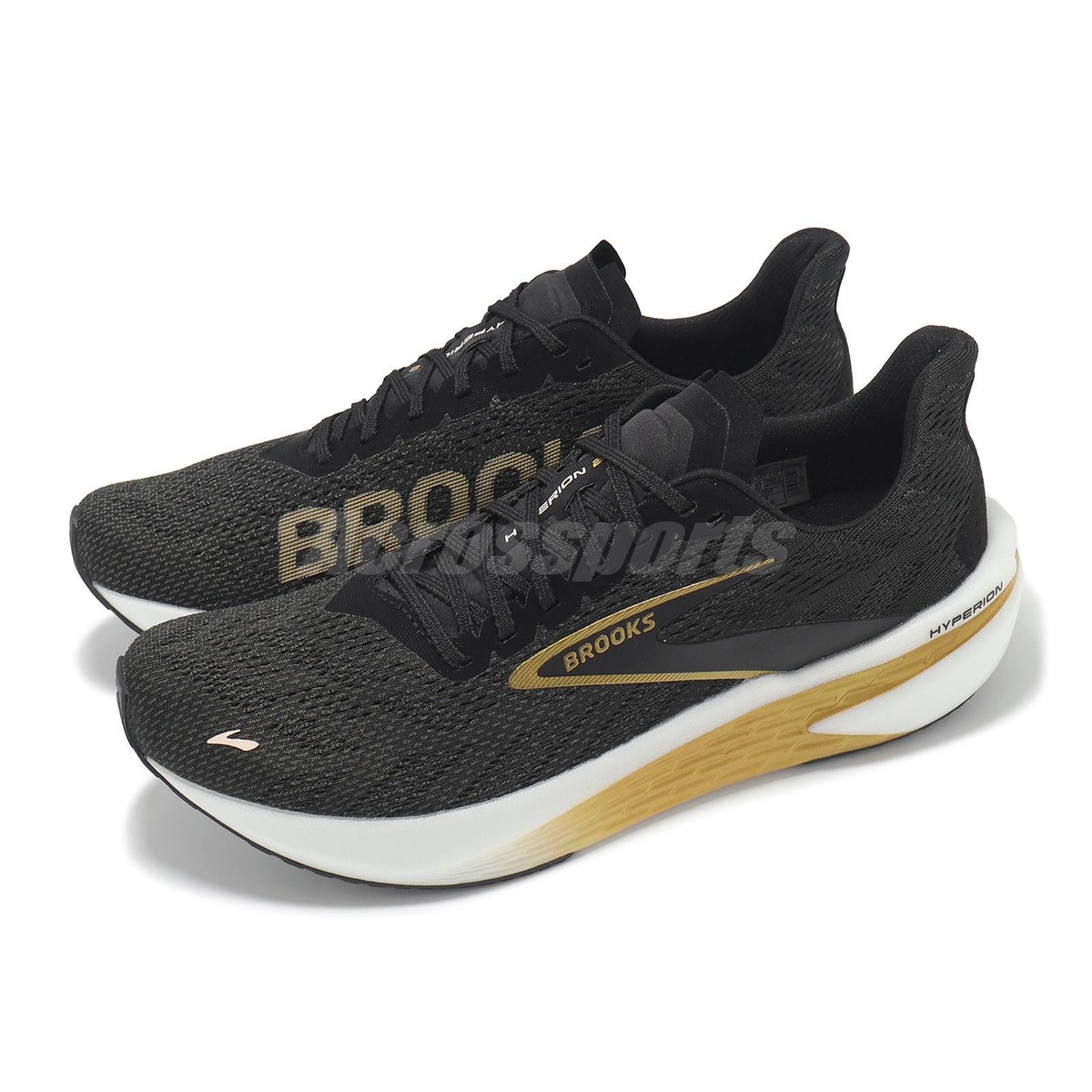 Brooks Hyperion 2 Black Gold Pink Men Racing Running Shoes