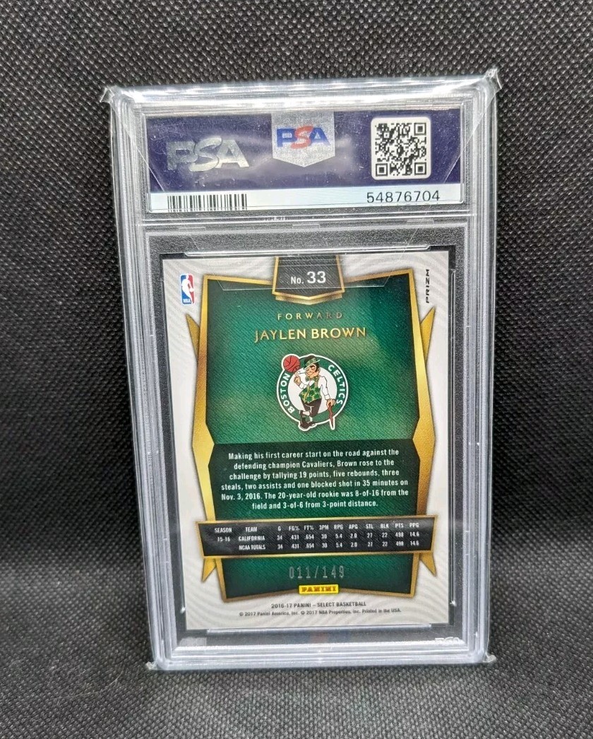 2016-17 Panini Select - Jaylen Brown /149 White Prizm #33 RC PSA 