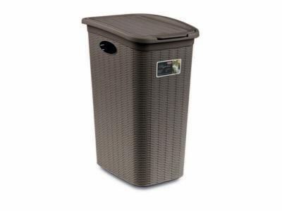 Stefanplast Elegance Cestino Per Carta Plastica - Marrone Moka 28x28x27 Cm