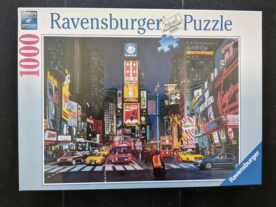 Ravensburger Puzzle 1000 Piece TIMES SQUARE New York No. 19 208 3 EUC ...