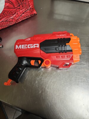 NERF N-Strike Elite Mega Cycloneshock Toy Dart Blaster Gun - Red with Ammo