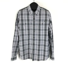 Eddie Bauer Travex Button Up Shirt Men's Large Plaid Long Sleeve Trail Outdoor