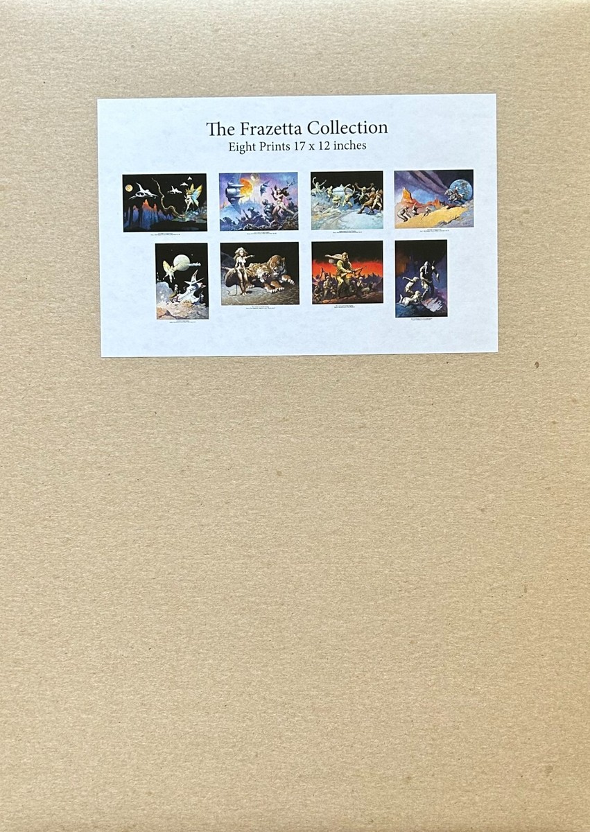 FRANK FRAZETTA rare SET OF 8 fine art prints 12x17 LRH Exclusive