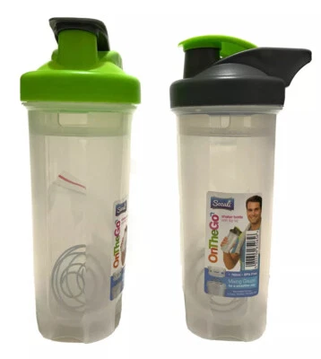 Sozali Shaker Trinkflasche Mixgitter für Protein Smoothies 700ml - 2er Pack