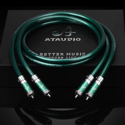 A pair HIFI OCC coaxial cable anti-noise SPDIF subwoofer RCA coaxial audio cable