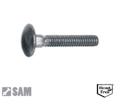 50 Stück M8X45 Schloßschrauben DIN 603  Edelstahl V2A 