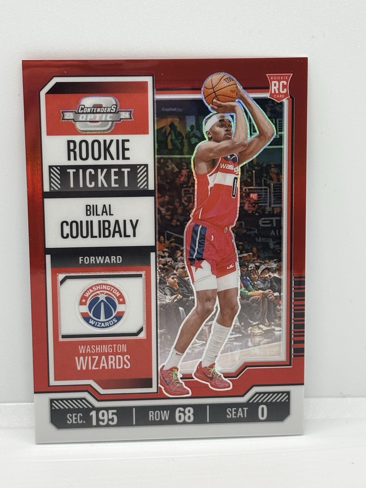 2023-24 Contenders Optic Basketball #15 Red Bilal Coulibaly Color Match Wizards