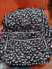 Bananafish Studio diaper backpack Black With abstract, pink, gray white dots