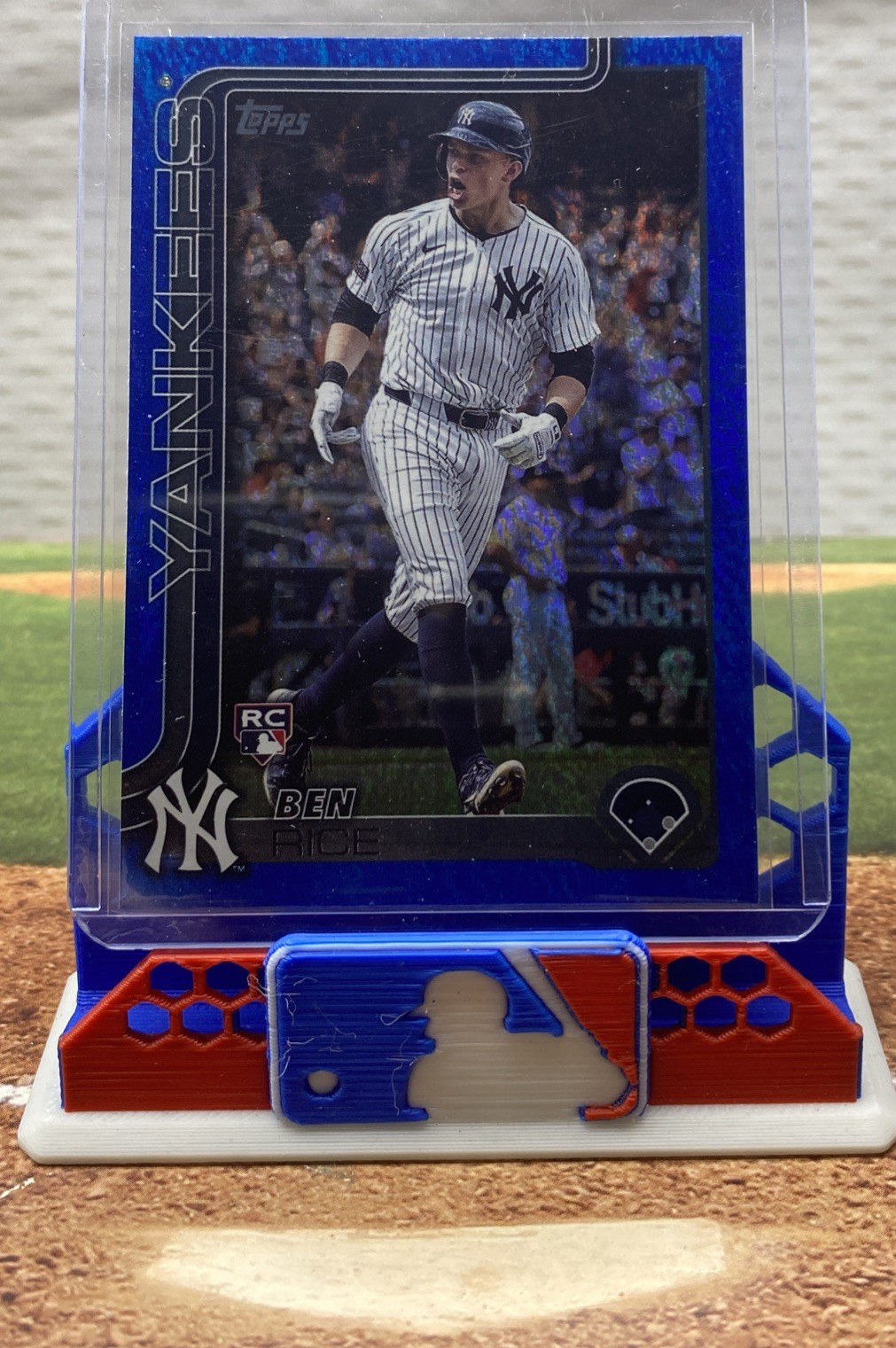 2025 TOPPS BLUE HOLO FOIL #337 BEN RICE ROOKIE RC /150 Team Color Match(ish)