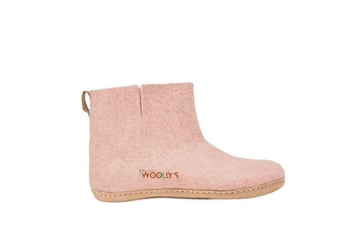 Botas de Lana Woolly's Baby Rosa - Unisex, Hechas a Mano en Nepal, Suela de Gamuza, Italianas - Imagen 1 de 4