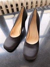 Bottega Veneta Vintage Satin Heels Sz 9 Round Toe VINTAGE 90s