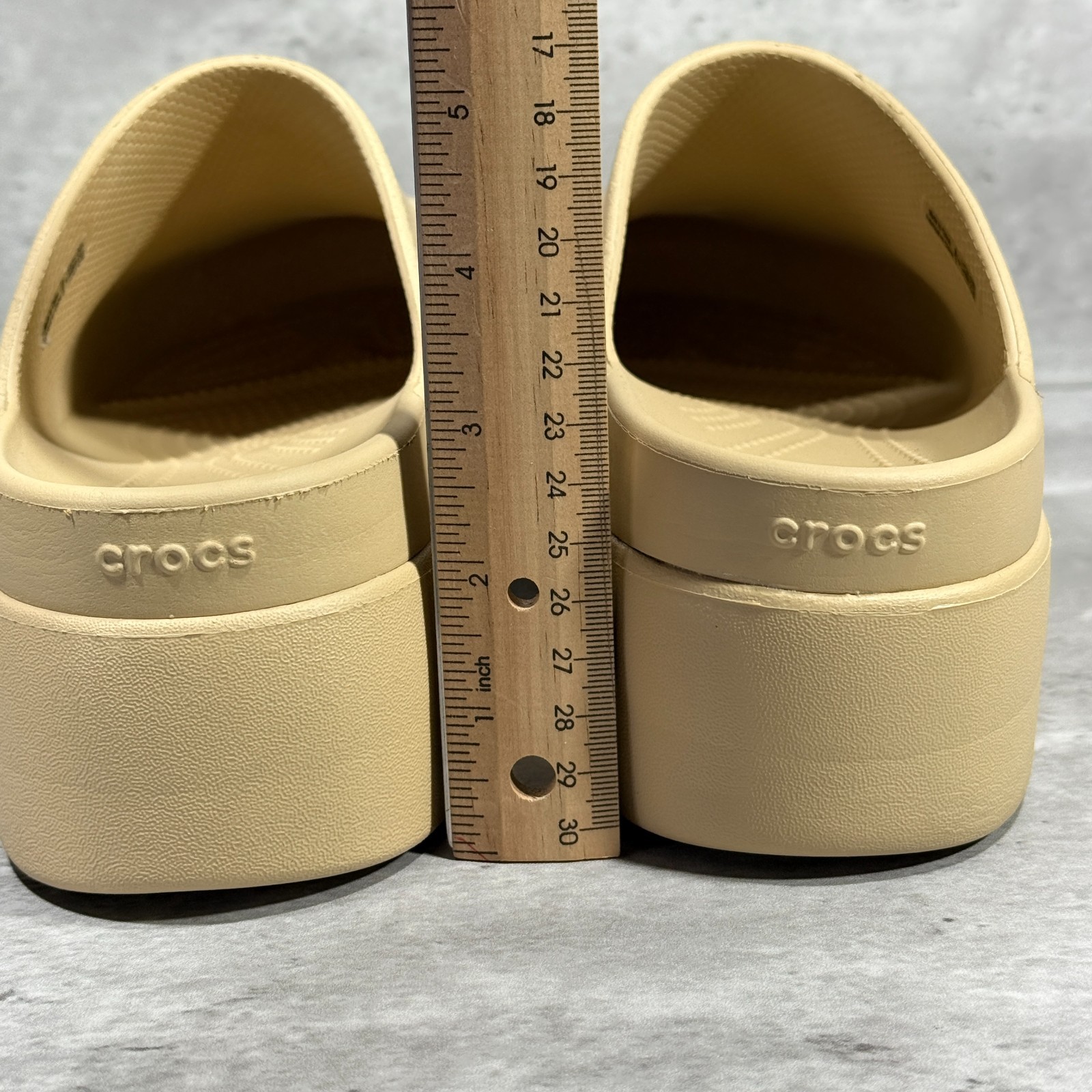 Crocs Dylan Platform Mules Clogs Mules Beige Slip… - image 5