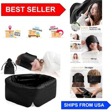 Luxurious 100 Mulberry Silk Sleep Mask - Adjustable for Ultimate Comfort