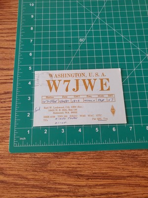 Vintage Ham Amateur Radio Card Postcard 1980 Redmond Washington W7JWE