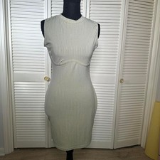 Prettylittlething Bodycon ribbed mini dress US 8