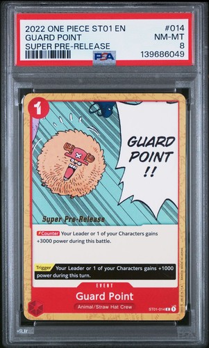 2022 ONE PIECE 014 GUARD POINT SUPER PRE RELEASE PSA 9 MINT - Bild 1 von 2