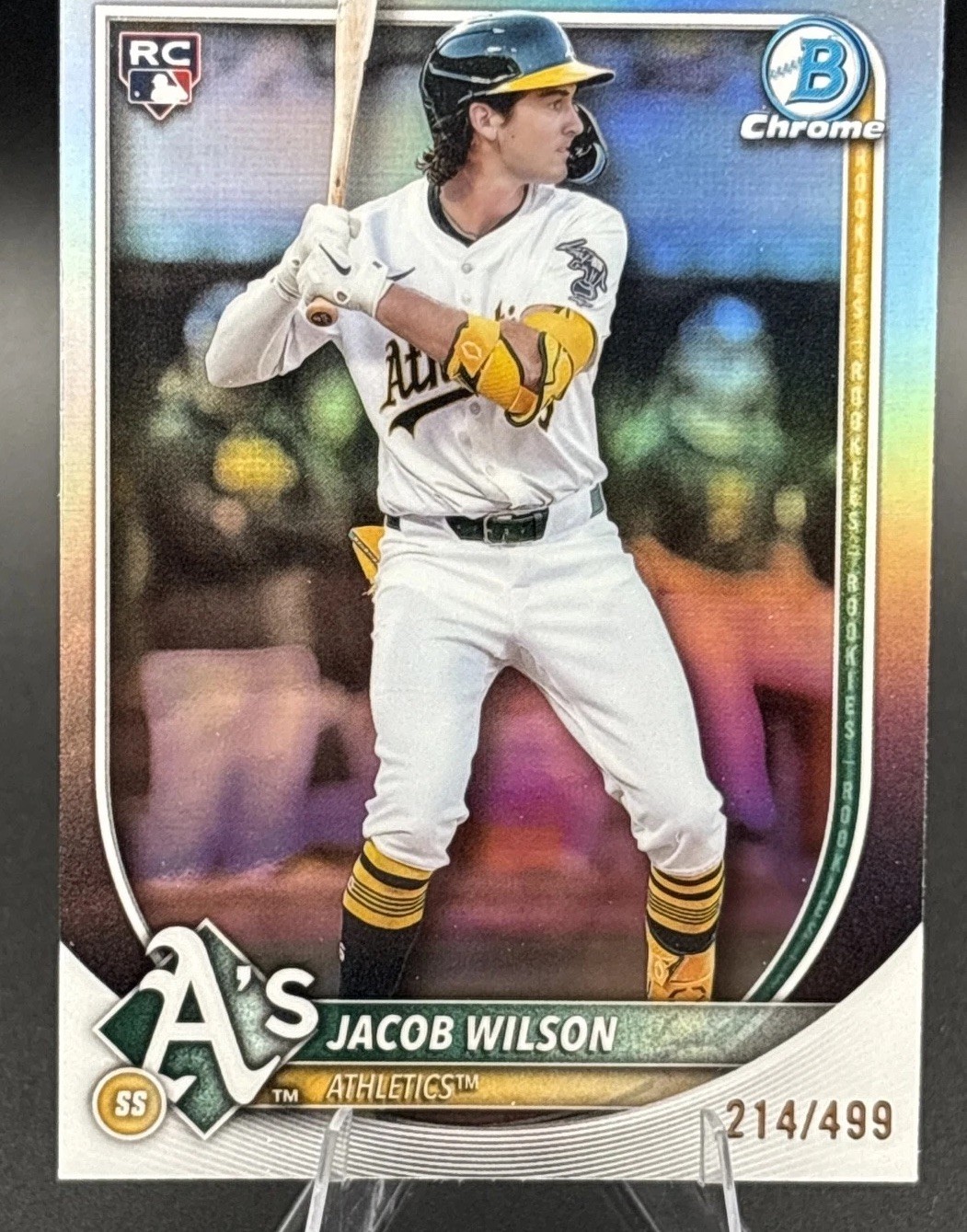 2025 Bowman Chrome - Jacob Wilson, Jacob Wilson #1 Refractor /499 (RC)